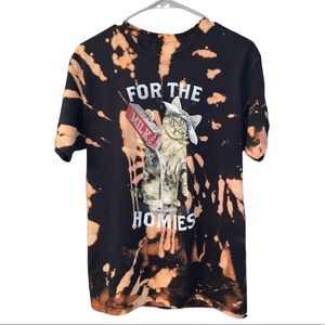 For the Homies Graphic Bleach Dye Tee by Ruh-Roh RAGS!